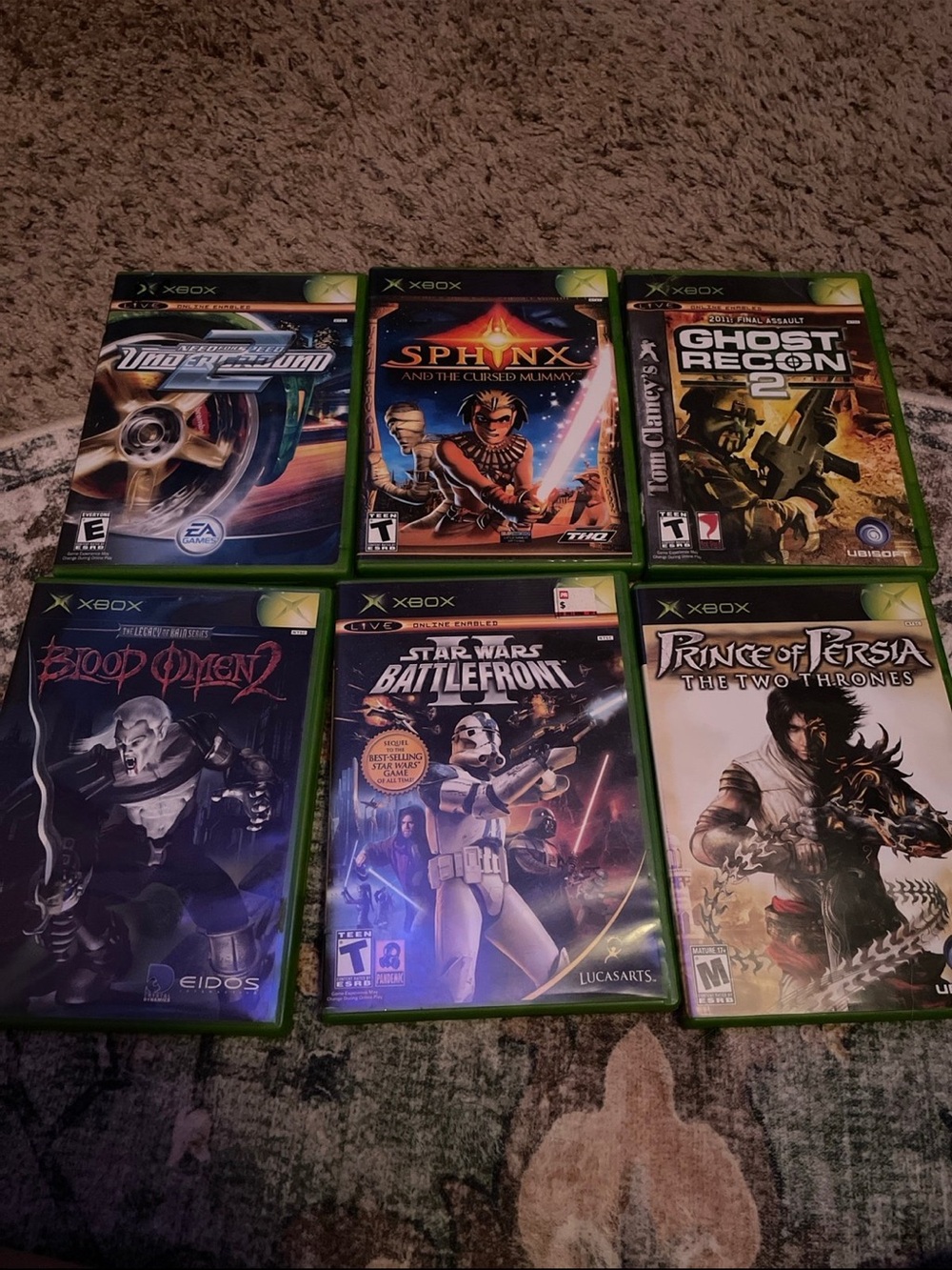 Xbox Video Game Lot - Green Case Collection (6 Titles)